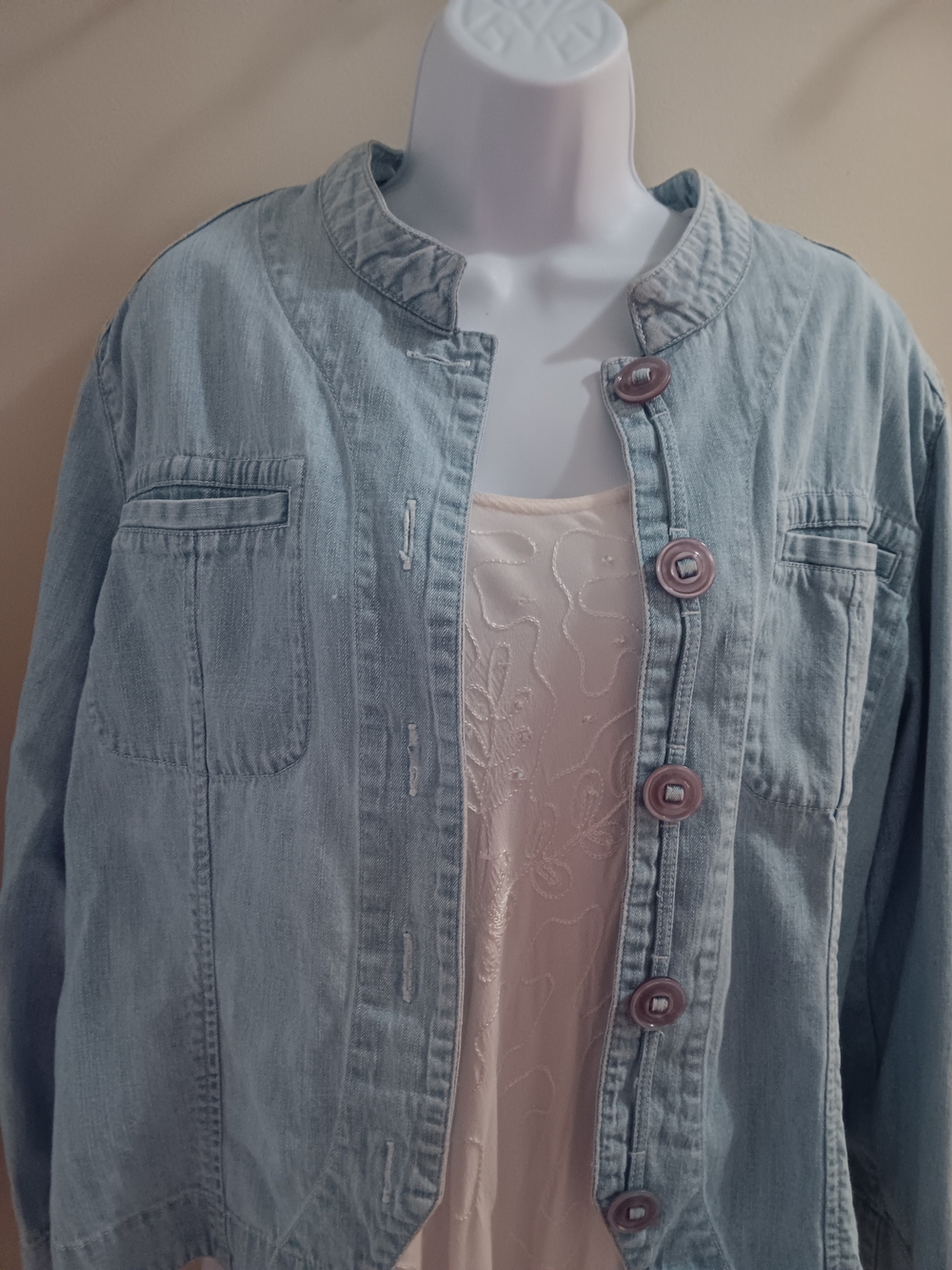 Christopher & Banks Light Blue Denim Jacket for Women